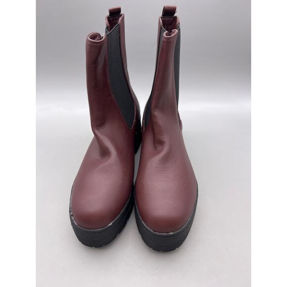 Mia Ronan Womens Burgundy Red Pull On Ankle Chelsea Boots Size 8.5 M GS10935115F - Picture 5 of 12